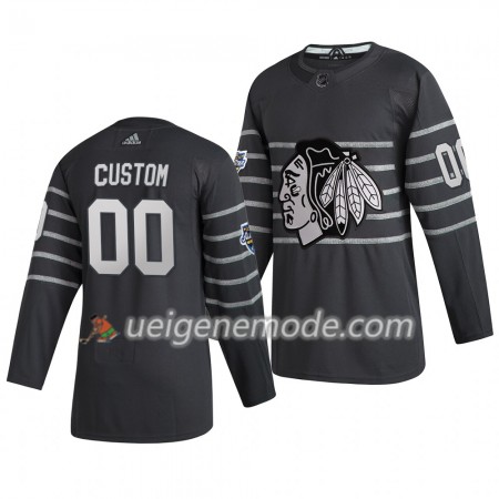 Herren Chicago Blackhawks Trikot Custom Grau Adidas 2020 NHL All-Star Authentic